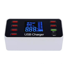 USB display smart fast charger multiport mobile phone QC3.0 type-c usb charger multiport smart fast charger